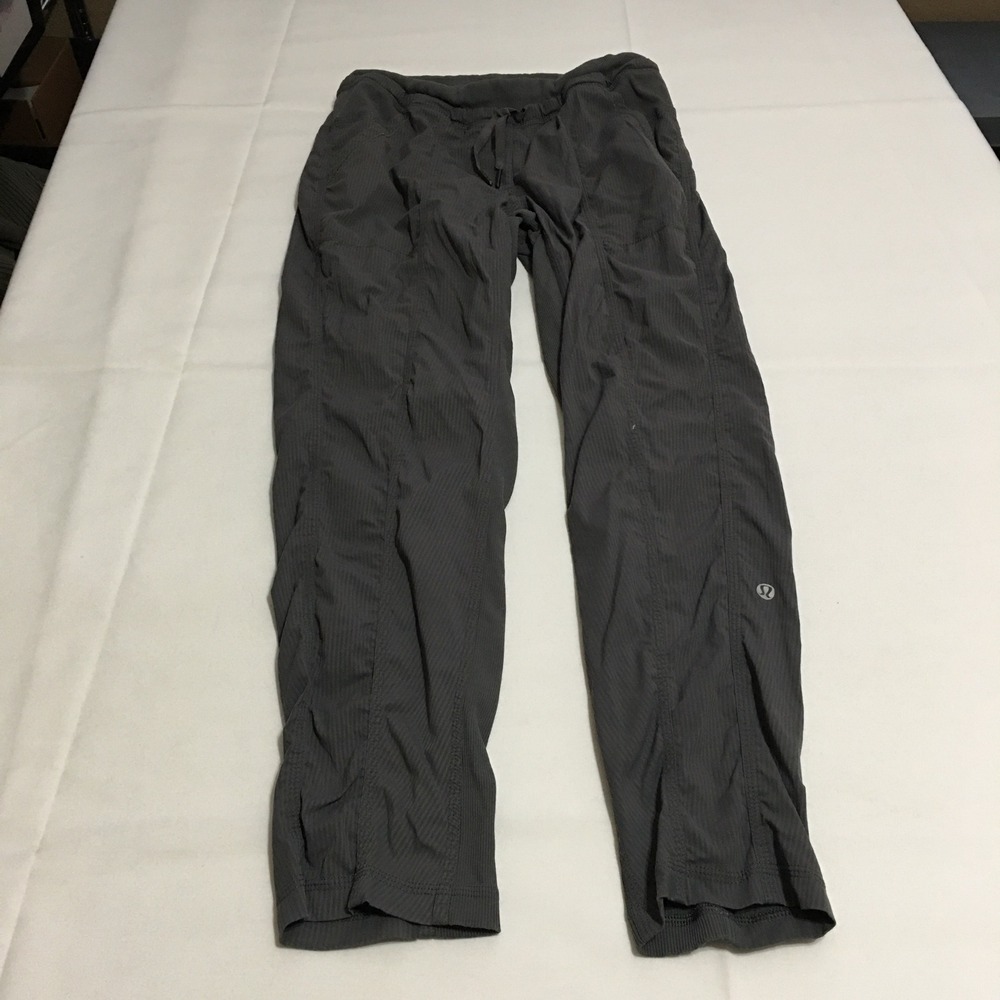 Lululemon Dance Studio Joggers Womens 6 Charcoal Gray Drawstring Casual